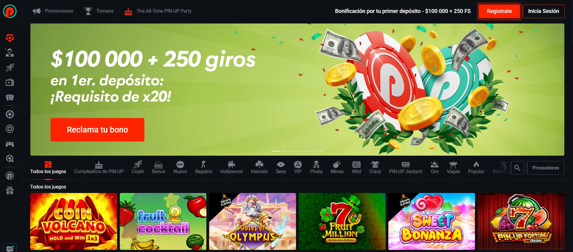 Pin-Up casino app juegos